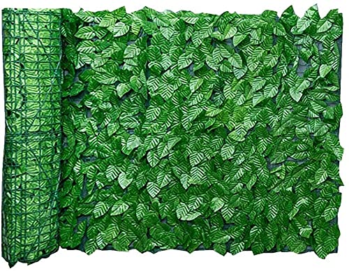 Giftik Künstliche Blattschutz, Efeublatt-Heckenpaneele auf Rolle, Sichtschutz, Gartenzaun, Landschaftsbau, Gartenzaun, Balkon, Dekoration (grünes Blatt, 50 cm x 300 cm) von Giftik