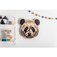 Hölzerne Panda Schlafzimmer Wanduhr - Holztier Kinderuhr Tier Kinderzimmer Wandkunst | The Gifting Knot Uk Hergestellt von GiftingKnot