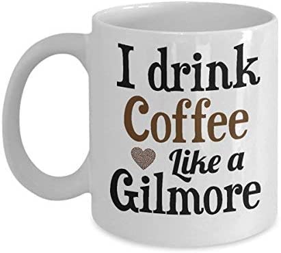 I Drink Coffee Like A Gilmore, Gilmore Girls Merchandise for Women Kaffee Tee Tasse Einzigartige 325 ml weiße Keramiktasse von Giftme