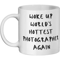 Fotograf Tasse ~ Kaffeetasse Geschenk "Woke Up World's Hot Photographer Again" Hochzeitsfotograf von GiftoramaStudio