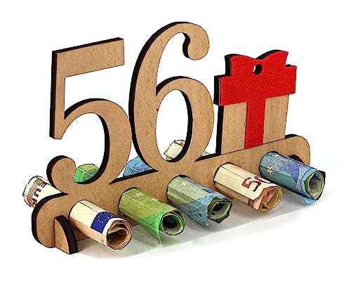 Giftota - 56. Geburtstag Geldgeschenk Holz - Geschenk zum 56.Geburtstag - Geburtstag Jubiläum - Geschenke aus Holz - Geschenke für Freunde, Familie Giftota - 56. Geburtstag Geldgeschenk Holz - Geschenk zum 56.Geburtstag - Geburtstag Jubiläum - Geschenke aus Holz - Geschenke für Freunde, Familie von Giftota
