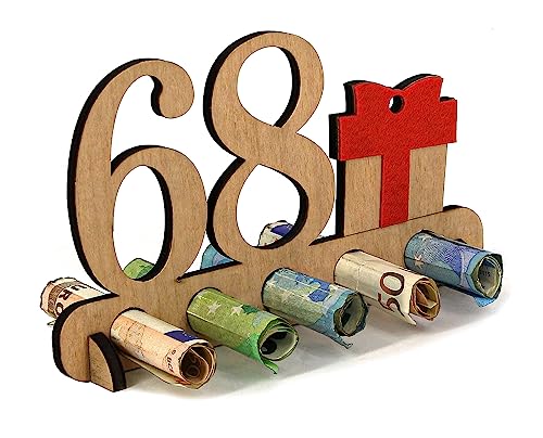 Giftota - 68. Geburtstag Geldgeschenk Holz - Geschenk zum 68.Geburtstag - Geburtstag Jubiläum - Geschenke aus Holz - Geschenke für Freunde, Familie Giftota - 68. Geburtstag Geldgeschenk Holz - Geschenk zum 68.Geburtstag - Geburtstag Jubiläum - Geschenke aus Holz - Geschenke für Freunde, Familie von Giftota