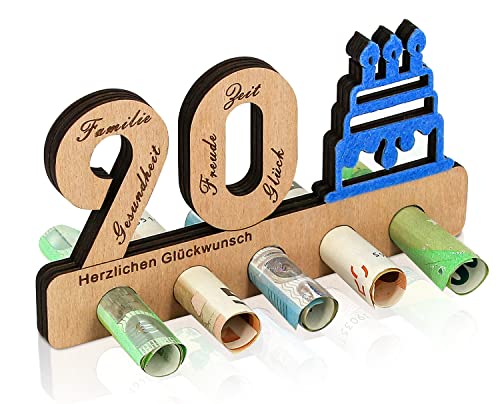 Giftota - 90. Geburtstag Geldgeschenk Holz - Geschenk zum 90.Geburtstag - Holz-Schild Gästebuch - Originelle Geldgeschenke - Geburtstag - Jubiläum - Geschenke aus Holz - Geschenke für Männer, Frau von Giftota