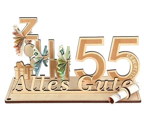 Giftota Geldgeschenke Geburtstag 55, Geschenke zum 55.Geburtstag Mann Frau, 55.Geschenke aus Holz Dekoration Giftota Geldgeschenke Geburtstag 55, Geschenke zum 55.Geburtstag Mann Frau, 55.Geschenke aus Holz Dekoration von Giftota
