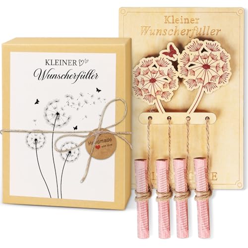 Giftota Wunscherfüller Geldgeschenk aus Holz - Geldgeschenke Geburtstag für Männer Frauen - Ideen für Geburtstagsgeschenke - Geldgeschenke Verpacken für Weihnachten Geburtstag Hochzeit Abschluss von Giftota