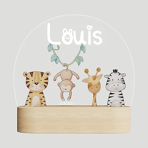 Giftove Personalisiert Nachtlicht Baby mit Namen - Personalisierte Babygeschenk - Geschenk für Baby Junge ＆ Neugeborene - Sinnvolle Geschenke zur Geburt/Tauf - Nachtlicht Kinder - Nachtlampe Baby von Giftove