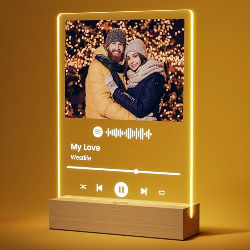Giftove Personalisierte Geschenke für Beste Freundin - Spotify Glas Personalisierte Acrylglas Fotolampe - Jahrestag Geschenk für Sie und Ihn - Paar Geschenke - Foto Geschenk Giftove Personalisierte Geschenke für Beste Freundin - Spotify Glas Personalisierte Acrylglas Fotolampe - Jahrestag Geschenk für Sie und Ihn - Paar Geschenke - Foto Geschenk von Giftove