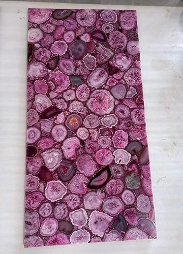Gifts And Artefacts Couchtisch, rechteckig, 45,7 x 61 cm, rosa Marmor, Achat, Stein, Beistelltisch für Büromöbel von Gifts And Artefacts