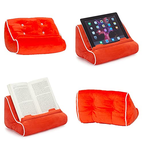 Gifts for Readers & Writers Book Couch iPad Ständer | Tablet-Ständer | Buchhalter | Lesekissen | Lesen im Bett zu Hause | Tablet-Schoßauflage | Lustige Geschenkidee für Leser, Buchliebhaber (Rot) von Gifts for Readers & Writers