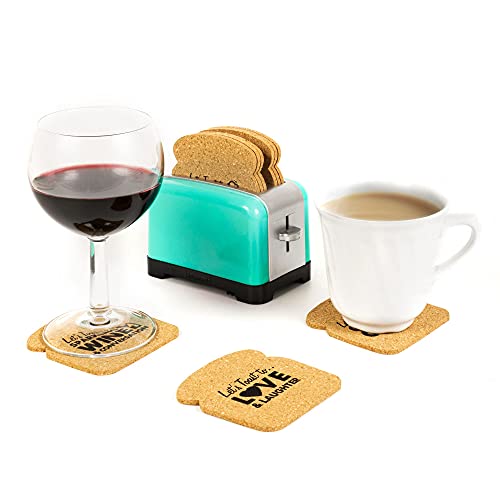 Gifts for Readers & Writers Toaster-Untersetzer, 6 Stück, Blaugrün von Gifts for Readers & Writers