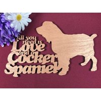 Cocker Spaniel Plakette - Aus Holz Plakette. Perfekt Für Liebhaber. Obsessive von GiftsAllMappedOut