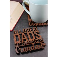 x1 Individueller Grandad-Untersetzer - Alle Großartigen Väter Werden Zum Grandad Befördert. Ideales Geschenk Für Väter, Die Opa Befördert Wurden von GiftsAllMappedOut
