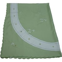 Grün Creme Kleeblatt Bestickte Tischdecke 135cm 180cm Längliche Essküche von GiftsScotland