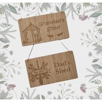 Dads Grandads Shed Schild, Plaque, Personalisierte Schuppenschilder, Vatertagsgeschenke von GiftsandSmilesUK