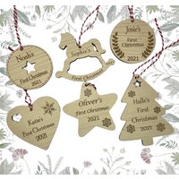 Personalisierte Baby Christbaumkugel, My First Christmas, Babys First, Personalisierter Christbaumschmuck, 1. Weihnachten, Weihnachten von GiftsandSmilesUK