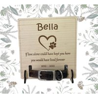 Personalisierte Haustier-Erinnerungs-Holz-Schild, Personalisiertes Erinnerungs-Display Für Haustierhalsband, Haustier Verlust in Trauerfall Geschenk von GiftsandSmilesUK