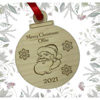 Personalisierte Weihnachtskugel Für Lehrer, Kinder, Geschenk, Christbaumkugeln Aus Holz von GiftsandSmilesUK