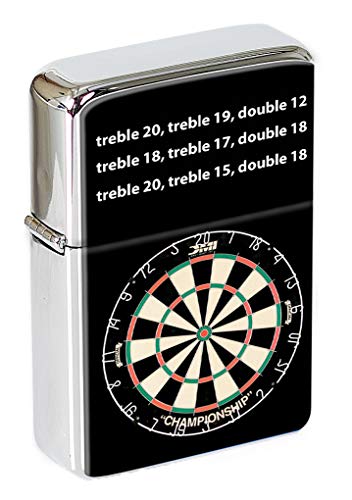 Nine-Dart Finish Dartscheibe Klappfeuerzeug in einer Geschenkdose von Giftshop UK