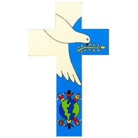 Handbemalter Heiliger Geist Kreuz. 4" | 10cm Hoch. Wunderschöne Leuchtende Farben Und Bilder. Ein Perfektes Konfirmations - Oder Kommuniongeschenk Handbemalter Heiliger Geist Kreuz. 4" | 10cm Hoch. Wunderschöne Leuchtende Farben Und Bilder. Ein Perfektes Konfirmations - Oder Kommuniongeschenk von GiftsofDevotion