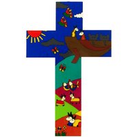 Noahs Arche Kreuz. 6"(15cm Handbemaltes Noah Noah. Ein Schönes Tauf-, Kommunion - Oder Konfirmationsgeschenk Noahs Arche Kreuz. 6"(15cm Handbemaltes Noah Noah. Ein Schönes Tauf-, Kommunion - Oder Konfirmationsgeschenk von GiftsofDevotion