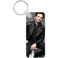 Sebastian Stan Keychain Reisen Rechteck Geburtstag Geschenke Mutter Vatertag Tag von GiftstudioDesigns
