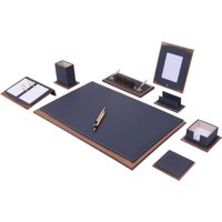 Esse Lux Leder Schreibtisch Set Grau 10 Accessoires | Personalisiertes Set Bestes Geschenk Für Alle Kostenloser Versand von Giftyance