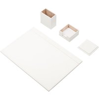 Leder Schreibtisch Set 4 Accessoires Weiß | Personalisierte Schreibtisch-Set Bestes Geschenk Für Alle Individuelles Kostenloser Versand von Giftyance
