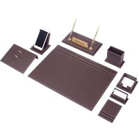 Leder Schreibtisch Set Braun 12 Accessoires | Personalisiertes Set Bestes Geschenk Für Alle Kostenloser Versand von Giftyance