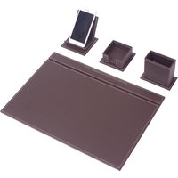 Leder Schreibtisch Set Braun 4 Accessoires | Personalisiertes Set Bestes Geschenk Für Alle Kostenloser Versand von Giftyance