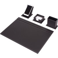Leder Schreibtisch Set Schwarz 4 Accessoires | Personalisiertes Set Bestes Geschenk Für Alle Kostenloser Versand von Giftyance