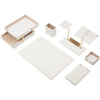 Nexus Leder Schreibtisch Set Weiß 10 Accessoires | Personalisiertes Set Bestes Geschenk Für Alle Kostenloser Versand von Giftyance