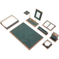 Prime Lux Leder Schreibtisch Set Grün 11 Accessoires | Personalisiertes Set Bestes Geschenk Für Alle Kostenloser Versand von Giftyance