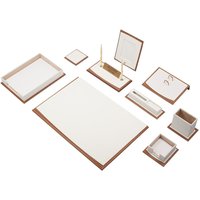 Prime Lux Leder Schreibtisch Set Weiß 11 Accessoires | Personalisiertes Set Bestes Geschenk Für Alle Kostenloser Versand von Giftyance