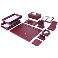 Setra Leder Schreibtisch-Set Bordeaux 14 Accessoires | Personalisierte Bestes Geschenk Für Alle Schreibtisch Kostenloser Versand von Giftyance