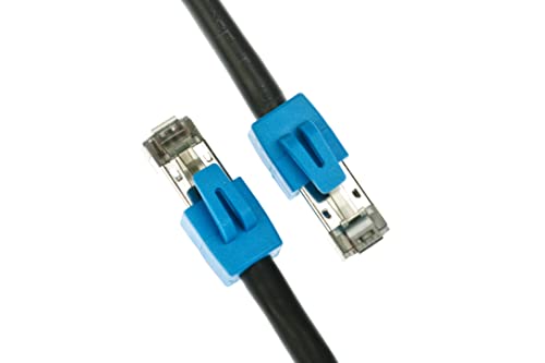 GigaBlue Cat8 Netzwerkkabel CAT.8 2000 MHz 40 Gbit/s 40GBase-T High End Poe+ Patchkabel Ethernetkabel AWG24 Flexible Kupferadern (LSZH) Schwarz - 25m von GigaBlue