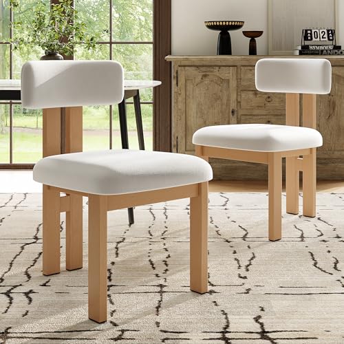 GigaXynium Hochwertiger Flauschstoff, Esszimmerstuhl, Stuhl im modernen Modestil, Ergonomischer Stuhl, Holzmaserungsdekoration an den Stuhlbeinen (2) von GigaXynium