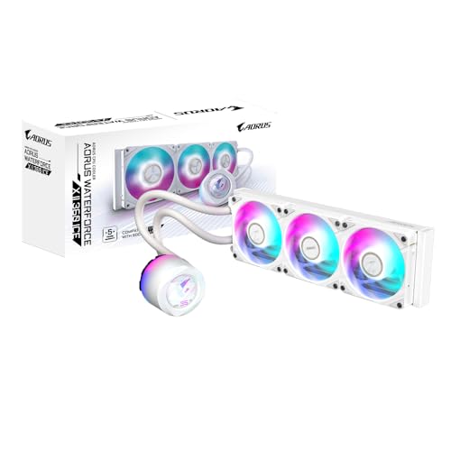 GIGABYTE AORUS WATERFORCE X II 360 ICE AIO Flüssigkeits-CPU-Kühler - 3x120mm ARGB-Lüfter, Vollfarb-LCD, DAISY-CHAIN, kompatibel mit Intel LGA 1851 und AMD AM5 GIGABYTE AORUS WATERFORCE X II 360 ICE AIO Flüssigkeits-CPU-Kühler - 3x120mm ARGB-Lüfter, Vollfarb-LCD, DAISY-CHAIN, kompatibel mit Intel LGA 1851 und AMD AM5 von Gigabyte