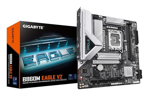 GIGABYTE B860M Eagle V2 Mainboard – Intel Core Ultra Serie Prozessoren, 6+1+2 Phasen VRM, bis zu 9066 MHz DDR5, 1x PCIe 5.0 + 1x PCIe 4.0 M.2, 2.5 GbE LAN, USB 3.2 Gen 1 GIGABYTE B860M Eagle V2 Mainboard – Intel Core Ultra Serie Prozessoren, 6+1+2 Phasen VRM, bis zu 9066 MHz DDR5, 1x PCIe 5.0 + 1x PCIe 4.0 M.2, 2.5 GbE LAN, USB 3.2 Gen 1 von Gigabyte