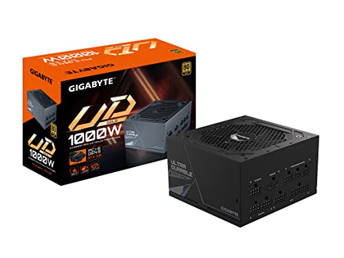 GIGABYTE GP-UD1000GM-PG5 Modulares Netzteil, 80 Plus, Gold, 1000 W, Schwarz von Gigabyte