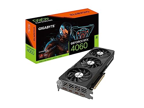 GIGABYTE GeForce RTX 4060 Gaming OC 8G Grafikkarte, 3X WINDFORCE Lüfter, 8GB 128-Bit GDDR6, GV-N4060GAMING OC-8GD Grafikkarte von Gigabyte