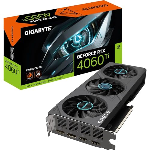 GIGABYTE GeForce RTX 4060 TI EAGLE OC 8GB Graphics Card - 8GB GDDR6 18Gbps 128bit, PCI-E 4.0, 2x DisplayPort 1.4, 2x HDMI 2.1a, NVIDIA DLSS 3, Supports 4K, Ada Lovelace Arch, GV-N406TEAGLE OC-8GD GIGABYTE GeForce RTX 4060 TI EAGLE OC 8GB Graphics Card - 8GB GDDR6 18Gbps 128bit, PCI-E 4.0, 2x DisplayPort 1.4, 2x HDMI 2.1a, NVIDIA DLSS 3, Supports 4K, Ada Lovelace Arch, GV-N406TEAGLE OC-8GD von Gigabyte