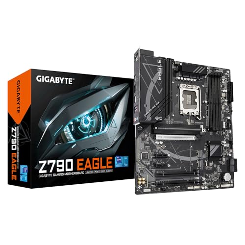 GIGABYTE Z790 Eagle Motherboard - Unterstützt 14. Generation Intel Core CPUs, 12+1+1 Phasen VRM, bis zu 7600MHz DDR5 (OC), 3xPCIe 4.0 M.2, 2,5GbE LAN, USB 3.2 Gen 2 von Gigabyte