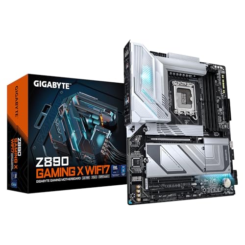 GIGABYTE Z890 Gaming X WIFI7 Motherboard - Unterstützt Intel Core Ultra (Serie 2) CPUs, 16+1+2 Phasen VRM, bis zu 8800MHz DDR5 (OC), 1xPCIe 5.0 + 3xPCIe 4.0, Wi-Fi 7, 2.5GbE LAN, Thunderbolt 4 von Gigabyte