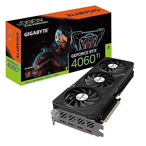 GIGABYTE GeForce RTX 4060 TI GAMING OC 8GB Graphics Card - 8GB GDDR6 18Gbps 128bit, PCI-E 4.0, 2x DisplayPort 1.4, 2x HDMI 2.1a, NVIDIA DLSS 3, Supports 4K, Ada Lovelace Arch, GV-N406TGAMING OC-8GD von Gigabyte