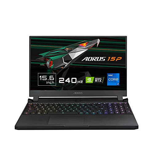 Gigabyte 15P Gaming Laptop, Intel Core i7 11800H, GeForce RTX 3060, 15,6" 240Hz Display, Windows 11 15P KD-72DE224SO, Schwarz von Gigabyte