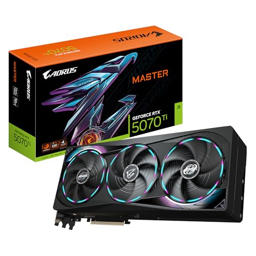 Gigabyte AORUS GeForce RTX 5070 Ti Master 16G Grafikkarte - 16GB GDDR7, 256 Bit, PCI-E 5.0, 2670 MHz Core Clock, 3 x DP 2.1a, 1 x HDMI 2.1b, NVIDIA DLSS 4, GV-N507TAORUS M-16GD Gigabyte AORUS GeForce RTX 5070 Ti Master 16G Grafikkarte - 16GB GDDR7, 256 Bit, PCI-E 5.0, 2670 MHz Core Clock, 3 x DP 2.1a, 1 x HDMI 2.1b, NVIDIA DLSS 4, GV-N507TAORUS M-16GD von Gigabyte