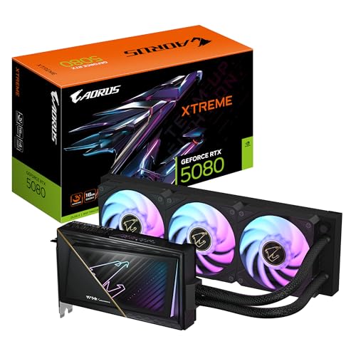 Gigabyte AORUS GeForce RTX 5080 Xtreme WATERFORCE 16G Grafikkarte - 16GB GDDR7, 256 Bit, PCI-E 5.0, 2805MHz Core Clock, 3 x DP 2.1a, 1 x HDMI 2.1b, NVIDIA DLSS 4, GV-N5080AORUSX W-16GD Gigabyte AORUS GeForce RTX 5080 Xtreme WATERFORCE 16G Grafikkarte - 16GB GDDR7, 256 Bit, PCI-E 5.0, 2805MHz Core Clock, 3 x DP 2.1a, 1 x HDMI 2.1b, NVIDIA DLSS 4, GV-N5080AORUSX W-16GD von Gigabyte