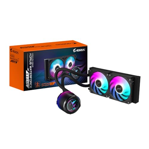 GIGABYTE AORUS WATERFORCE X II 240 AIO Flüssigkeits-CPU-Kühler - 2x120mm ARGB-Lüfter, Vollfarb-LCD, Daisy-Chain, kompatibel mit Intel LGA 1851 und AMD AM5 GIGABYTE AORUS WATERFORCE X II 240 AIO Flüssigkeits-CPU-Kühler - 2x120mm ARGB-Lüfter, Vollfarb-LCD, Daisy-Chain, kompatibel mit Intel LGA 1851 und AMD AM5 von Gigabyte