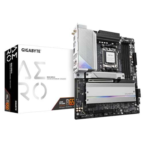 GIGABYTE B650 AERO G Mainboard - Unterstützt AMD Ryzen 9000er-Serie CPUs, bis zu 8000 MHz DDR5 (OC), 1xPCIe 5.0 + 2xPCIe 4.0 M.2, 2,5 GbE LAN, WiFi 6E, USB 3.2 Gen 2 von Gigabyte