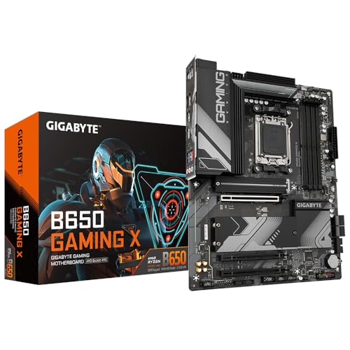 Gigabyte B650 Gaming X Motherboard - Unterstützt AMD Ryzen 8000 CPUs, 8+2+2 Phasen Digital VRM, bis zu 8000MHz DDR5, 3xPCIe 4.0 M.2, 2.5GbE LAN, USB 3.2 Gen 2 von Gigabyte